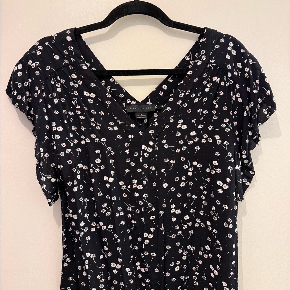 Sanctuary Black Floral Blouse